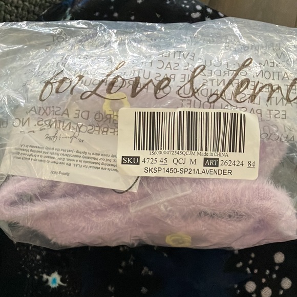 For Love and Lemons Devon Lavender Fuzzy Cropped Top Bralette M - Picture 7 of 7